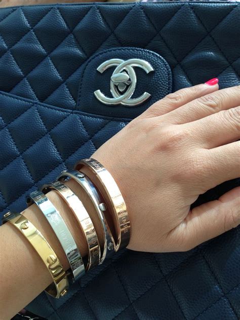 chanel lovers|Chanel love bracelets.